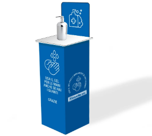 Colonnina porta gel sanificatore